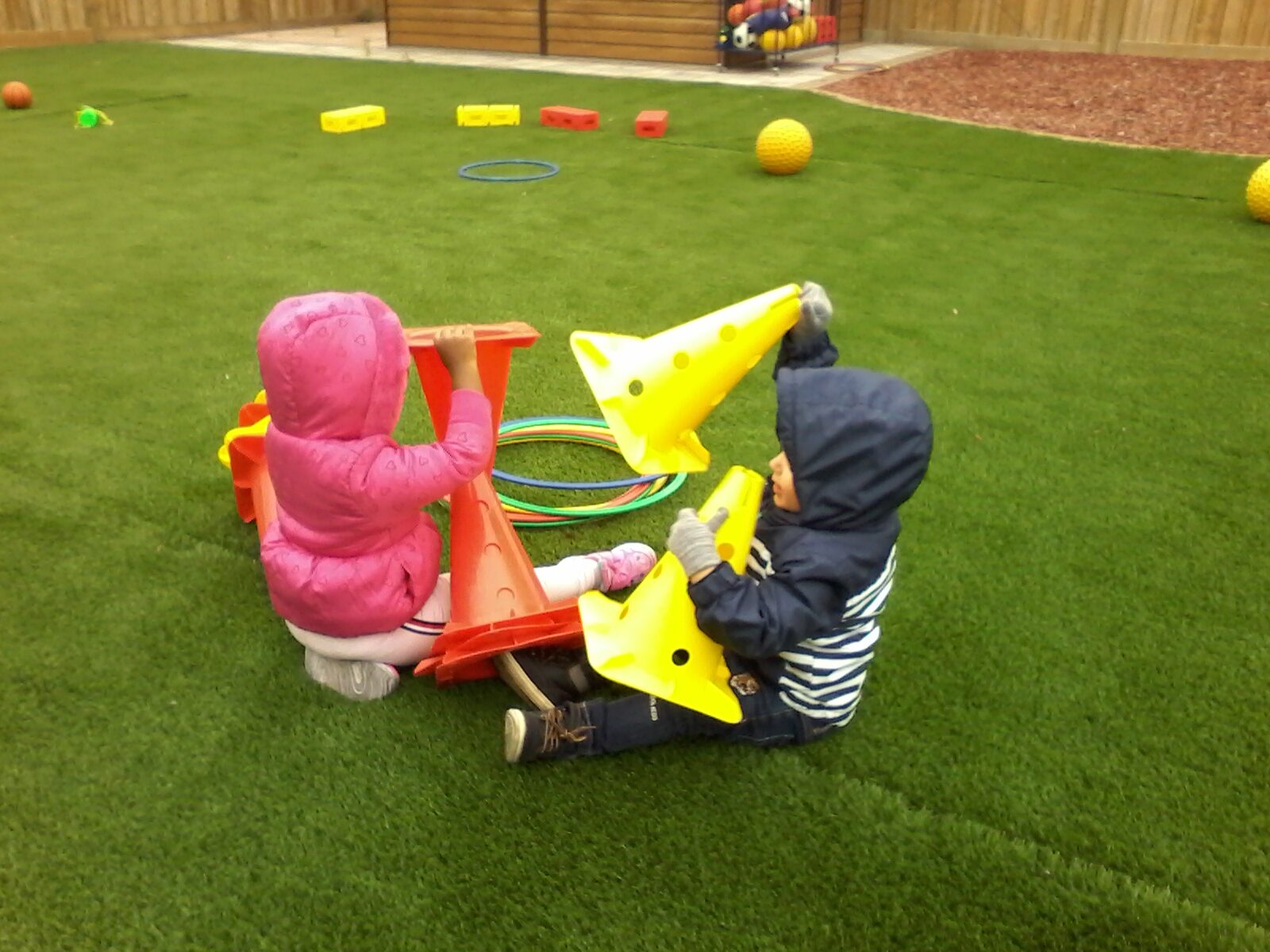 kids playing on ground
