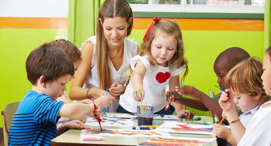 painting class at daycare