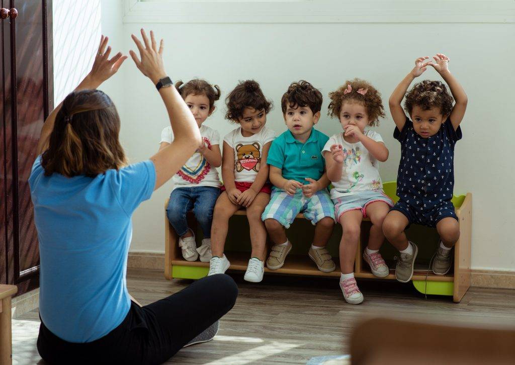 teaching kids at daycare